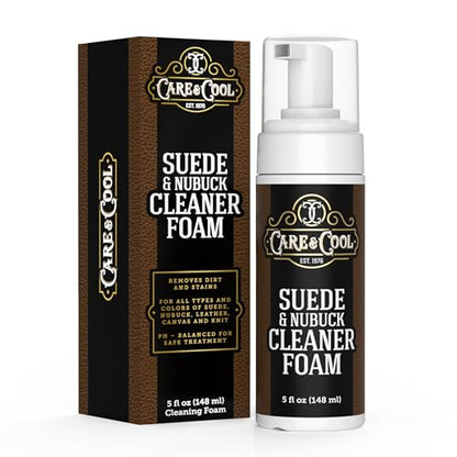 Care & Cool Suede and Nubuck Cleaner Foam Kit (5 oz) - Revitalizes and Refreshes Shoes, Boots, Clothes, and Furniture - style: Foam Cleaner