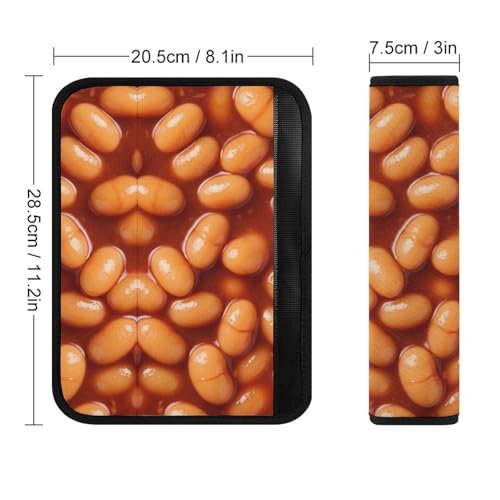 Universal Soft and Comfortable Baked Beans Seat Belt Shoulder Pad for Girls and Boys, Most Cars, 2 Pack Seat Belt Covers Cushion Shock Absorption - color: Pattern 783
