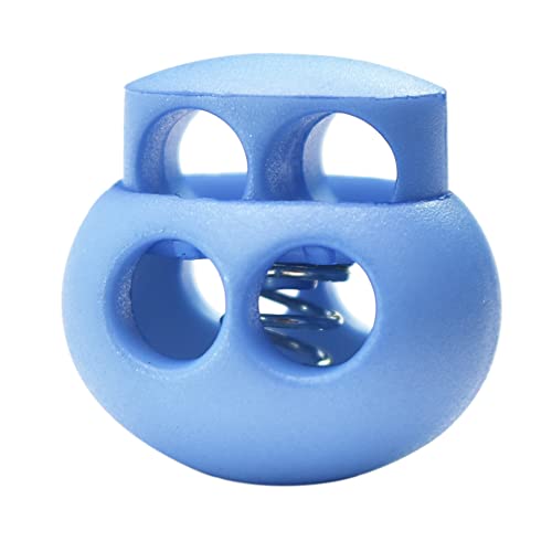 10 Pack Bungee Spring Cord Lock Fastener, Plastic Toggle Slider Stopper for Paracord DIY Crafting DrawString Clasp Elastic Shoe Lace Glove Flashlight Rope Lock Clip Double Hole Adjuster - color: 04#: BabyBule 10pcs