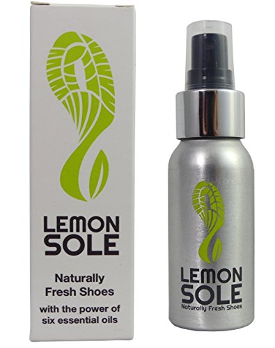 NATURAL SHOE FRESHENER & DEODORISER, Freshening Shoe Spray with 6 Powerful Essential Oils for Long-Term Odour Control, Designed for Sports, Fresh Lemon Scent.
