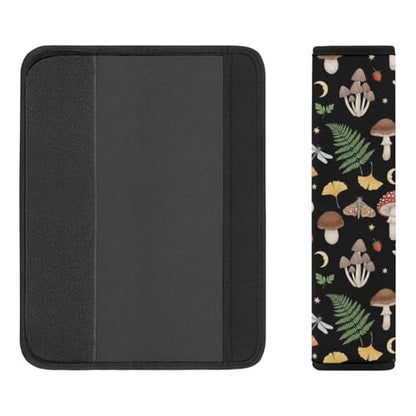 2 Pack Mushrooms Moth Car Seat Belt Pad Breathable Shoulder Harness Cover for Adult Use, Stroller Pushchair High Chair, Pressure Relief - color: Pattern 994