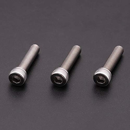 M6-1.0 x 20mm (50 Pack) Stainless Socket Head Cap Screws, 304 Stainless Steel 18-8, Plain Finish, Full Thread Coverage, by RoyceMart - size: M6-1.0 x 20mm