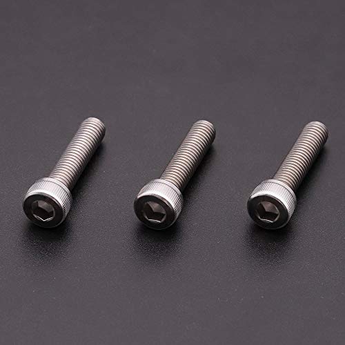 M6-1.0 x 16mm (50 Pack) Stainless Socket Head Cap Screws, 304 Stainless Steel 18-8, Plain Finish, Full Thread Coverage, by RoyceMart - size: M6-1.0 x 16mm