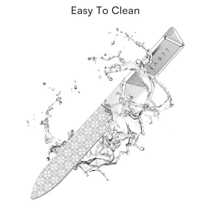 Makartt Metal Nail File for Natural Nails: Stainless Steel File, 1PC | Dual-Sided Coarse & Fine Grinding Surface, Precision, Durable, Nail Care Tool with Leather Case, for Women & Men - color: Metal nail file-1pc