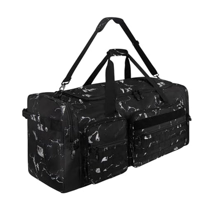 Goloni 130L Heavy Duty Large Duffle Equipment Bag,Catchers Gear Bag with Shoe Compartment,Baseball Duffle Bag - color: Marble