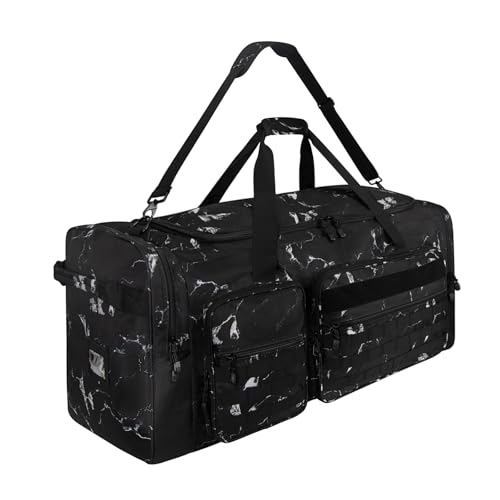 Goloni 130L Heavy Duty Large Duffle Equipment Bag,Catchers Gear Bag with Shoe Compartment,Baseball Duffle Bag - color: Marble