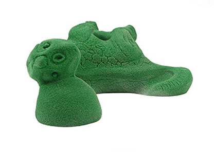 Atomik Rock Climbing Holds Bolt-On Brontosaurus in Green