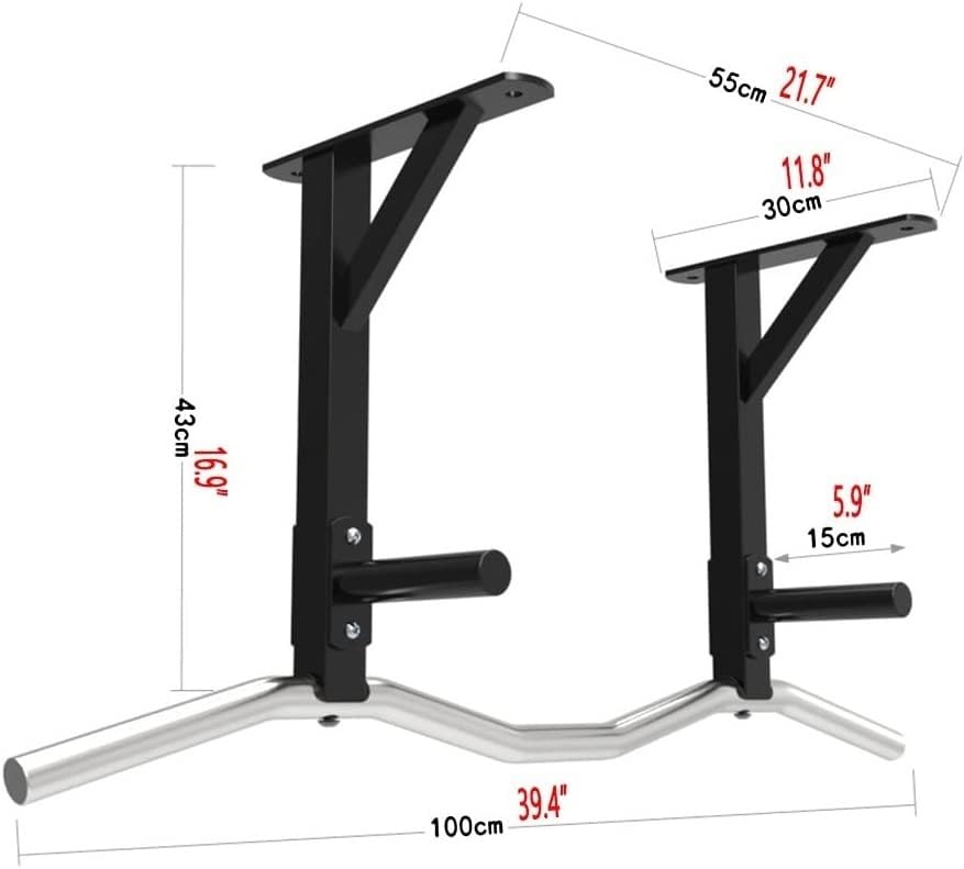 Fitness Equipment Ceiling Steel Fitness Horizontal Bar, Pull Up Bar Wall Mounted Chin Up Bar, Home Gym Strength Training Bar, Load 660 LBS