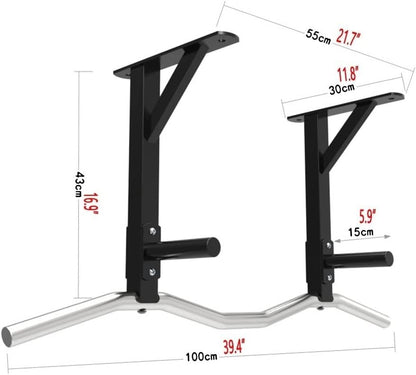 Fitness Equipment Ceiling Steel Fitness Horizontal Bar, Pull Up Bar Wall Mounted Chin Up Bar, Home Gym Strength Training Bar, Load 660 LBS
