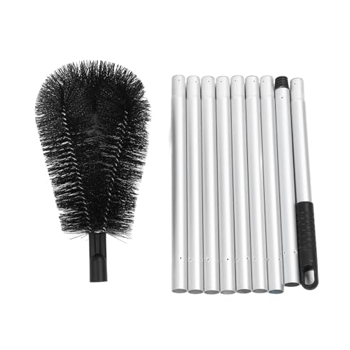 Gutter Cleaning Brush Long Reach Extension Pole Set Roof Eaves Cleaning Tool for Spider Webs Dust Removal Household Cleaning Duster