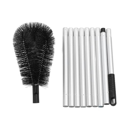 Gutter Cleaning Brush Long Reach Extension Pole Set Roof Eaves Cleaning Tool for Spider Webs Dust Removal Household Cleaning Duster