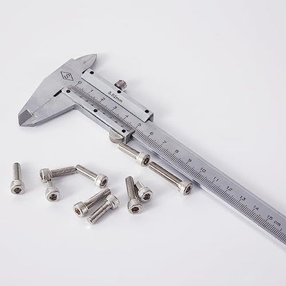 M5 x 10mm 14mm 18mm 20mm 25mm Socket Head Cap Screws Bolts, Stainless Steel 304, Metric Allen Hex Drive, Bright Finish, Fully Threaded, Assortment Kit 50PCS - size: Socket M5x10-25 mm