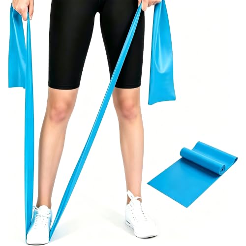 Resistance Bands for Home Workout,Long Resistance Band for Physical Therapy | Non-Latex 59inch Elastic Fitness Bands for Yoga,Pilates,Gym,Travel, Home Exercise Bands for Women,Men,Pregnant,Seniors - color: Blue