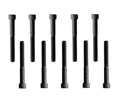 Socket Head Cap Screw, 1/4-20 x 2, Alloy Steel, Black Oxide, Hex Socket Coarse Thread, 1/4 inch Hexagonal Allen Bolt, Length: 2 inch, Full Thread (Quantity: 10) - size: 2 Inches (2")