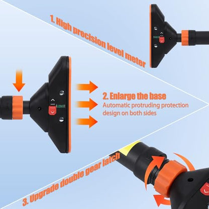 Pull Up Bar, Adjustable Strength Training Bars Without Screw, Adjustable Width Chin Up Bar for Doorway, Max Load 440 Lbs - color: Orange and Black