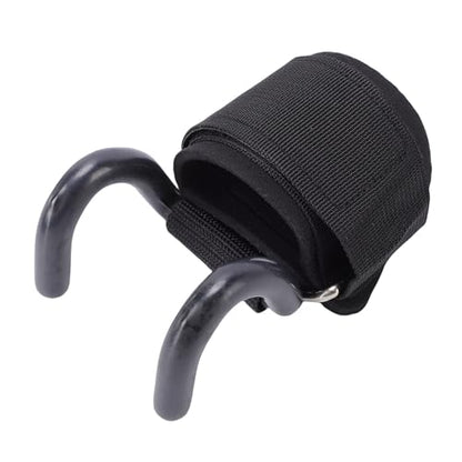 Keenso Lifting Hooks, 2PCS 330lbs Load Bearing Fitness Wrist Strap Hand Grip Support with Rubber Dipped Metal Hook for Deadlift Pull Up
