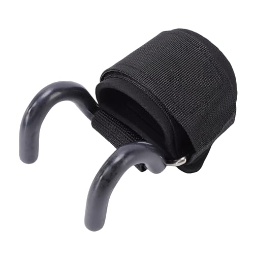 Weight Lifting Hook, 2 Pcs 330lbs Load Bearing Fitness Wrist Strap Hand Grip Support with Rubber Dipped Metal Hook, for Deadlift Pull Up Horizontal Bar Training