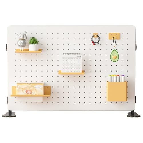 Vertical Metal Pegboard,corkboard Desktop Organizer, Modular Kit,desktop Storage Rack For Wall Storage,display Of Decorative Items,kindergarten Storage(White) - color: White