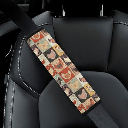 2 Pack Chickens Seat Belt Shoulder Pad Universal Soft and Comfortable Shoulder Protector for Kids, Most Cars, Pressure Relief - color: Pattern 104