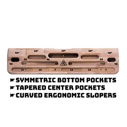 USA-Made Wood Hangboards - The Ultimate Wooden Rock Climbing Hangboards/Fingerboards - style: Buddyboard Plus