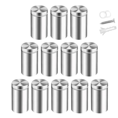 Standoff Screws, Sign Standoffs, Standoff Screws for Acrylic, Advertising Standoff Mount Metal, Sign Mounting Hardware, Sign Standoff Screws, Spacers & Standoffs, Stand Off Wall Mounts(0.6x1.18inch) - size: 0.6x1.18 in (12 Pcs)