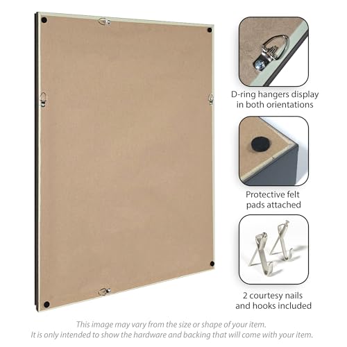 Amanti Art Framed Fabric Pinboard 18 x 42, Neutral Linen Pinboard Printed Casual Bulletin Board for Use as a Vision Board or Wall Organization, Florence Gold Frame