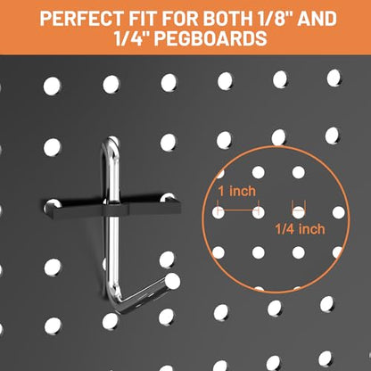 120-Piece Pegboard Hooks Set, Peg Board Organizer Accessories with Bins for Hanging Various Tools in Garage, Kitchen, Craft Room