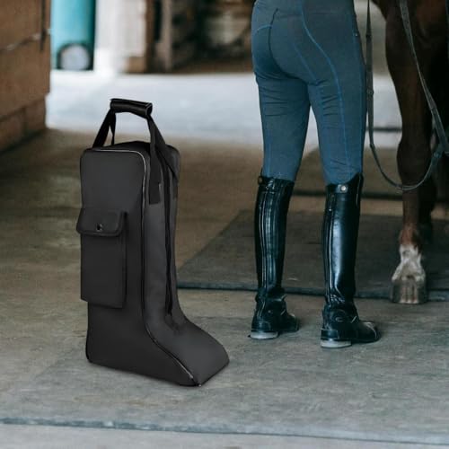 Tall Boot Bag 22x8.3x13 inch, Tear Resistant Carry Bag with Top Handle, Equestrian Equipment Organizer for Travel, Skiing, Rock Climbing, Camping