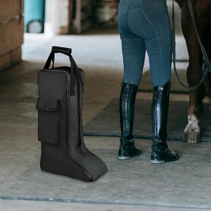 Tall Boot Bag 22x8.3x13 inch, Tear Resistant Carry Bag with Top Handle, Equestrian Equipment Organizer for Travel, Skiing, Rock Climbing, Camping
