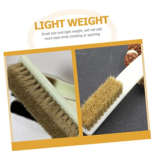 Zerodeko 2Pcs Bouldering Boars Hair Brush Stone Cleaning Tool for Rock Climbing Lightweight Compact Design for Outdoor Sports and Indoor Climbing Accessories