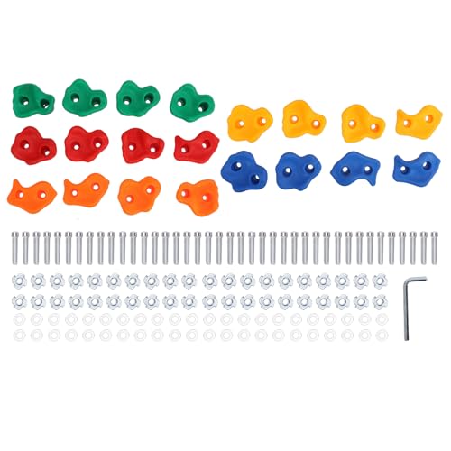 Durable Multi-Color Rock Wall Handles with Installation Kit for Children PE Material