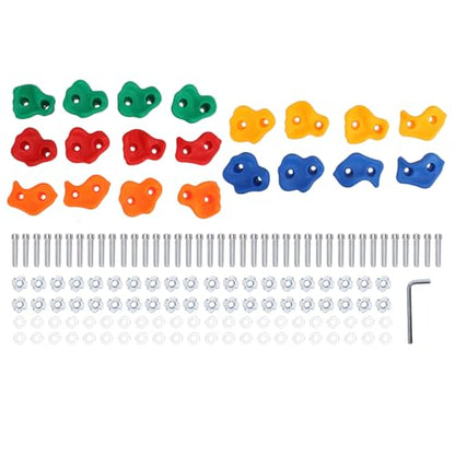 Durable Multi-Color Rock Wall Handles with Installation Kit for Children PE Material