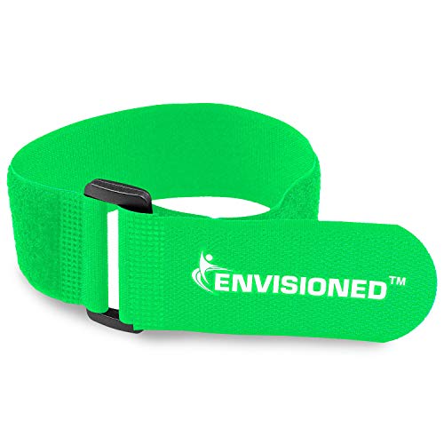 Reusable Cinch Straps 2" x 72" - 2 Pack - Hook and Loop Straps (Neon Green) - color: Green, size: 2" x 72"