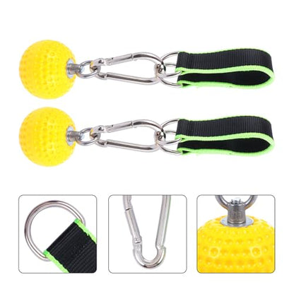 Beavorty Grip Strength Trainer Hand Exerciser with Climbing Training Balls and Hanging Rings Solid Grip Balls for Pull-up and Rock Random Color