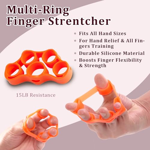 CYFIE Grip Strength Trainer Kit, Adjustable 10-132 lb, Hand Exerciser | Forearm Strengthener, Finger Stretcher, Stress Ball and Bag for Grip Recovery, Wrist Training, Rehab, Climbers and Musicians - color: Pink