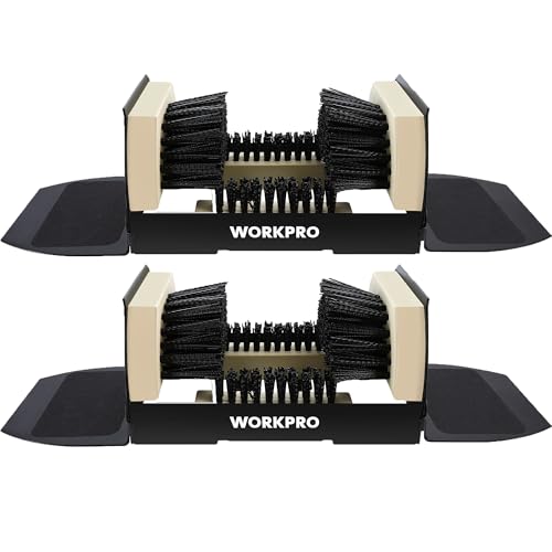 WORKPRO Boot Brush Scraper Outdoor, Shoe Cleaner Brush, Boot Scrubber, Heavy Duty Boot Cleaning Brush, 2 Pack - style: extra wide-2 pack