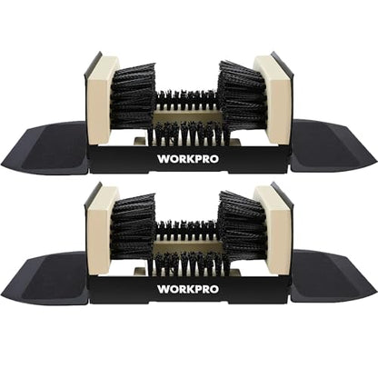 WORKPRO Boot Brush Scraper Outdoor, Shoe Cleaner Brush, Boot Scrubber, Heavy Duty Boot Cleaning Brush, 2 Pack - style: extra wide-2 pack