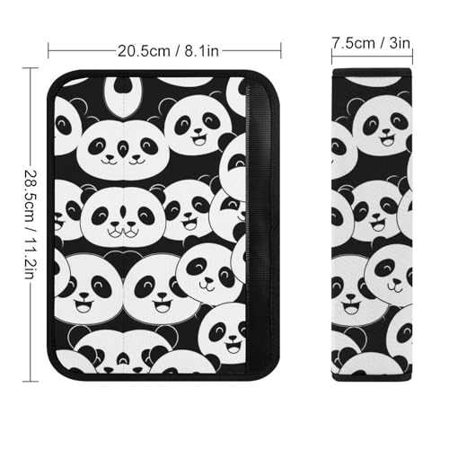 2PCS Universal Fit Car Seat Belt Pad for Kids, Most Cars, Funny Panda Animal Seat Belt Cushion, Shock Absorption - color: Pattern 229