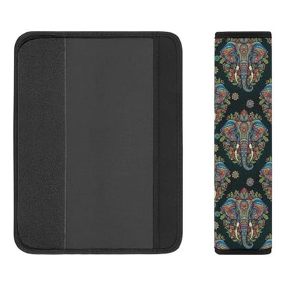2 Pack Mandala Elephant Car Seat Belt Pad Soft Padded Automotive Seat Belt Protector for Child, Stroller Pushchair High Chair, Shock Absorption - color: Pattern 16
