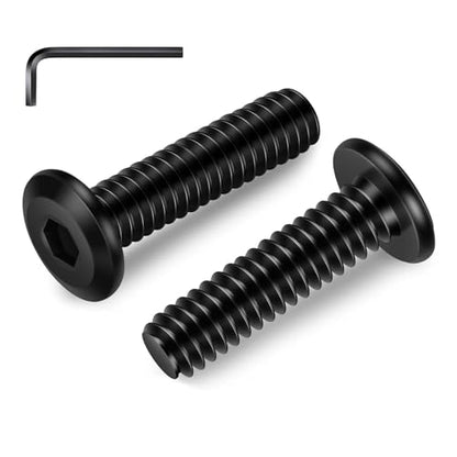1/4-20 x 1-1/4" Flat Head Socket Head Screw Furniture Bolts Countersunk Connector Screws, Stainless Steel 18-8 (304), Black Oxide, Fully Threaded, 25 PCS - size: 1/4-20 x 1-1/4"