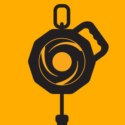 KwikSafety - Charlotte, NC - Mamba 50’ Self Retracting Lifeline [Carbonate + Integrated Handle] Class 1 Cable SRL ANSI OSHA Retractable Fall Arrest Safety Roofing Construction Gear - size: 50FT