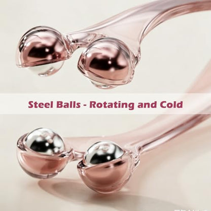 Finger Massage Tools for Finger Hand Massage, Hand Massager for Arthritis and Carpal Tunnel, Silicone Massage Roller for Hands, Palm & Wrist Steel Ball - size: light pink