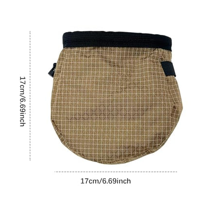 Rock Climbing Chalk Bag Storage Pouch Drawstring Closure Climbing Accessories Waist Belt Chalk Carrier Bag for Weightlifting