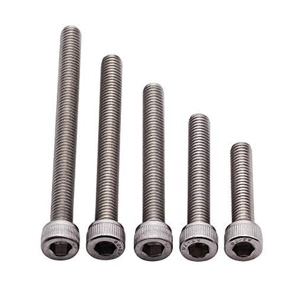 30 PCS M6 x 30mm, 40mm, 50mm, 60mm, 70mm Stainless Steel Socket Head Cap Screws with Free Hex Wrench, Hex Drive Metric Threaded Socket Screws Assortment, 304 Stainless Steel 18-8, Full Thread - size: M6 x 30, 40, 50, 60, 70mm
