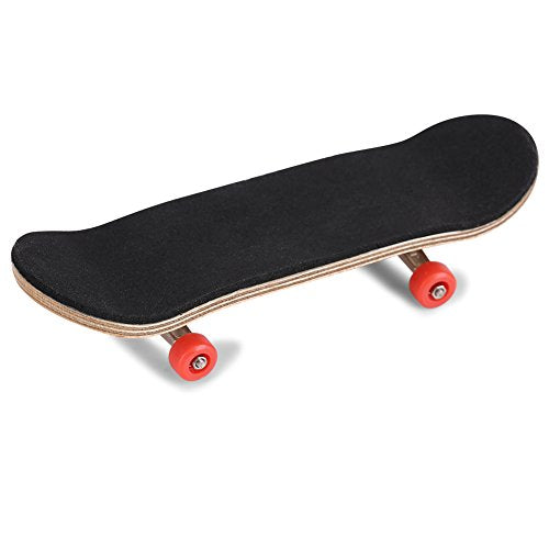 1Pc Maple Wooden Alloy Fingerboard Finger Skateboard Box with Reduce Pressure Kids - color: Red