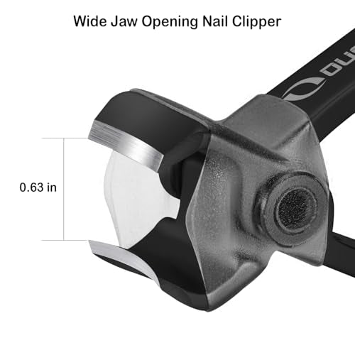 Nail Clippers with Catcher - Anti Splash Wide Jaw Opening Thick Toenail Clippers for Seniors | Self-Collecting Fingernail Cutter Heavy Duty Toe Nail Clippers for Men & Women | Black | L - color: Black (L)