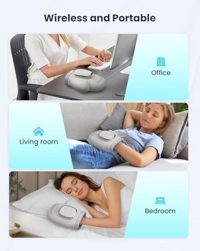 COMFIER Hand Massager with Heat and Compression for Arthritis Carpal Tunnel | Large Hand Chamber Fits Left or Right Hand, with 5 Compression Levels, 3 Modes, and 3 Heat Levels, Gift for Women Men - color: White