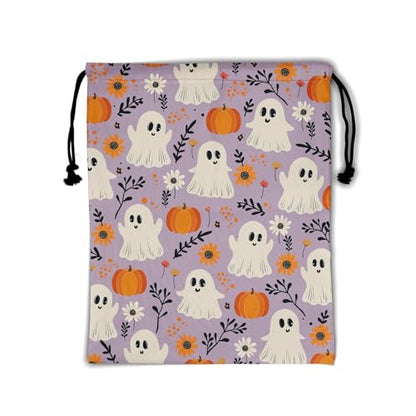 Gymnastics Grip Bag Lightweight Small Drawstring Grip Bags for Gymnasts - color: Halloween Ghost-multi