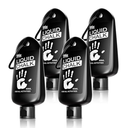 Pro Grade Liquid Chalk 2 oz or 12 oz Mess-Free Gym Chalk for Weightlifting, Gymnastics, Rock Climbing, Dancing, Dries in Seconds - style: 2 oz - 4 Pack