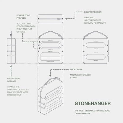 Portable Hangboard | Rock Climbing Hangboard | Hang Board for Climbing | Fingerboard | Strengthen Your Fingers | Bouldering Gifts | Hard Wood - color: Sandstone